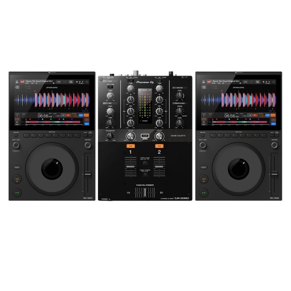 AlphaTheta CDJ-1500X DJ Multi Players, with Pioneer DJ DJM-250MK2 Mixer - Bundle
