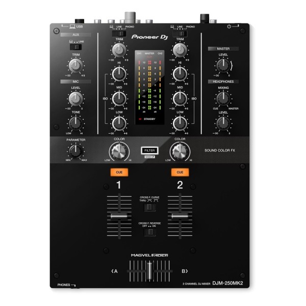 Pioneer DJ DJM-250MK2 2-Channel DJ Mixer - Top