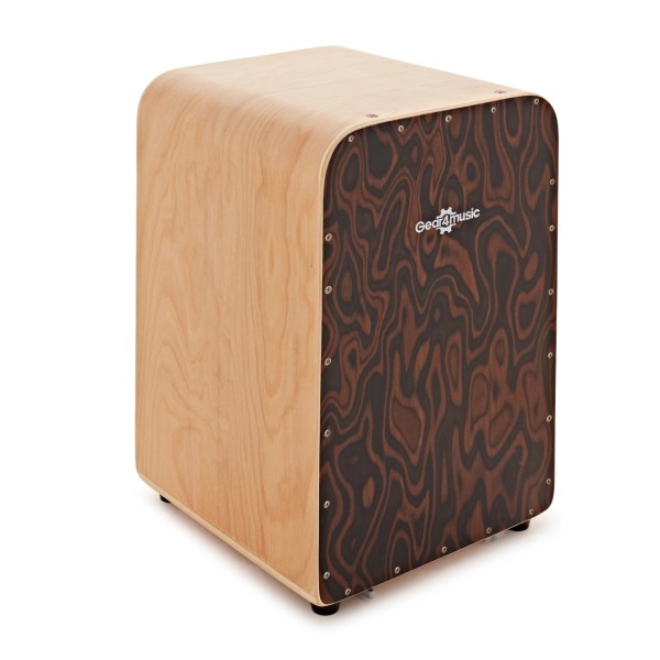 Deluxe String Cajon by Gear4music, Ebony Burl