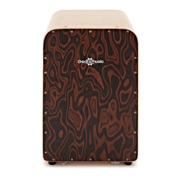 Deluxe String Cajon by Gear4music, Ebony Burl