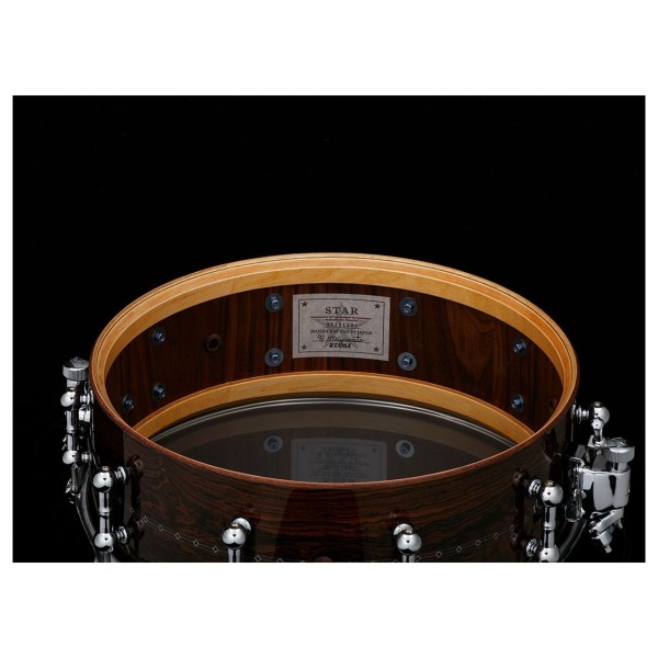 Tama Star Reserve Bubinga/Walnut 14" x 5" Snare Drum, Gloss Cordia
