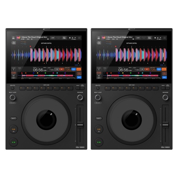 AlphaTheta CDJ-1500X DJ Multi Players, Pair - Bundle