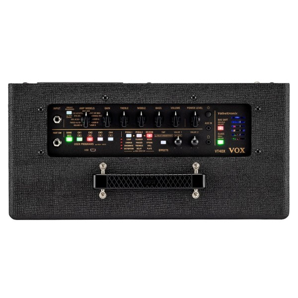 Vox VT40X Combo Amp, Classic Blue - controls
