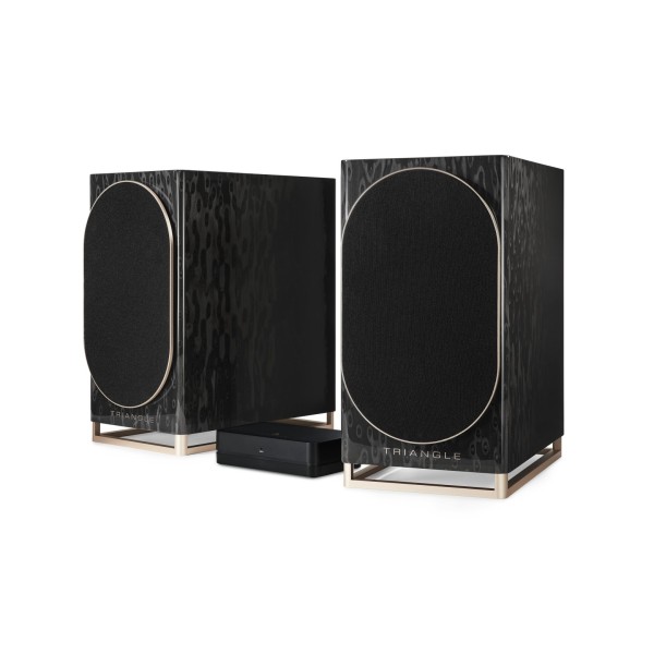 Triangle Capella Wi-Fi and Bluetooth Speaker System, Black Star - grille