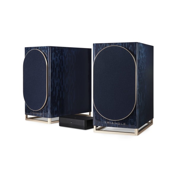 Triangle Capella Wi-Fi and Bluetooth Speaker System, Astral Blue- grille