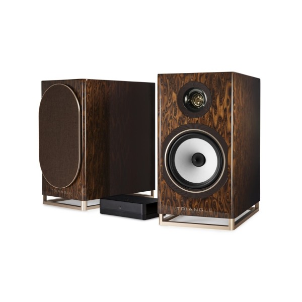 Triangle Capella Wi-Fi and Bluetooth Speaker System, Nebula Brown - dual 
