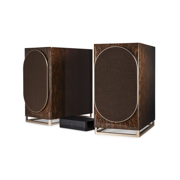 Triangle Capella Wi-Fi and Bluetooth Speaker System, Nebula Brown - grilles 