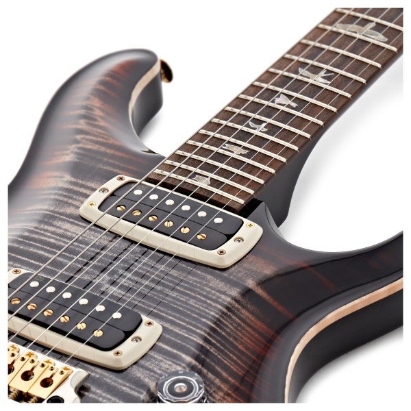 PRS Custom 24-08 Semi-Hollow 10-Top, Charcoal Cherry Burst #0407888 - upper frets