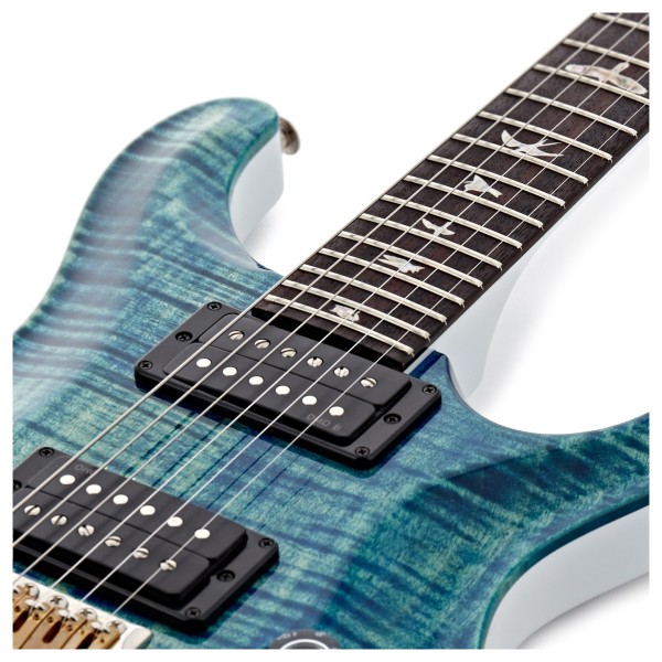 PRS Custom 24 Piezo, River Blue Pearl #0425263 - upper frets