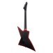 ESP LTD EXL-7 Baritone Black Metal, Black Red Burst Satin - back
