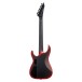 ESP LTD M-7 Baritone Black Metal II, Black Red Burst Satin - back