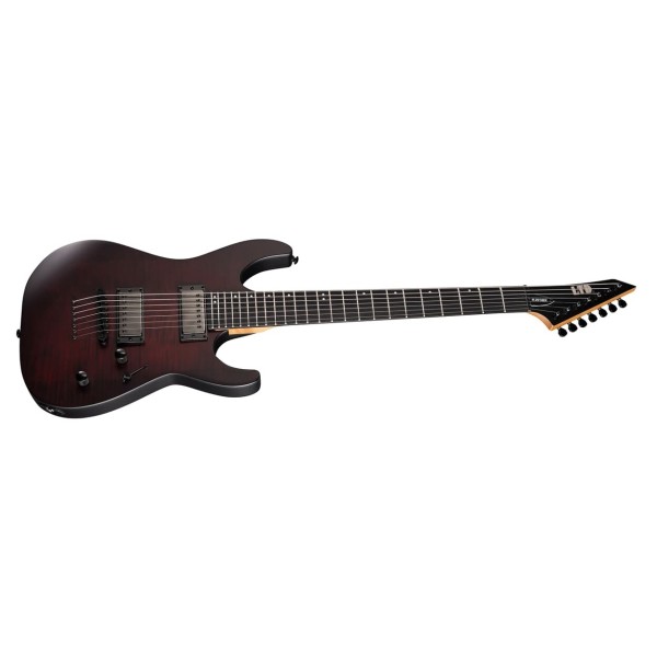 ESP LTD M-207B DX, Crimson Satin - angled shot