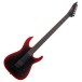ESP LTD M-6 Baritone Evertune Black Metal II, Black Red Burst Satin