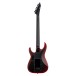 ESP LTD M-6 Baritone Evertune Black Metal II, Black Red Burst Satin - back