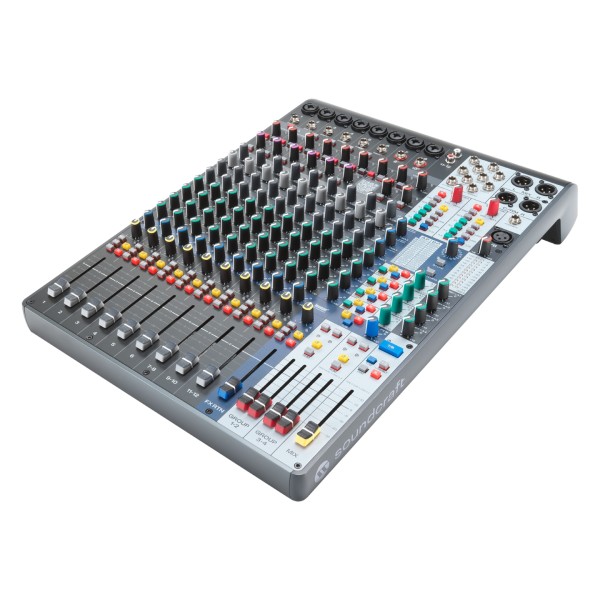 Soundcraft Signature Plus 12 Analog Mixer with Lexicon Effects and USB-C - Right Angle