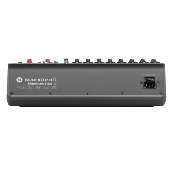 Soundcraft Signature Plus 12 Analog Mixer with Lexicon Effects and USB-C - Rear