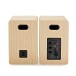 AVCOM 3-Way Active Bookshelf Speaker Pair, Oak