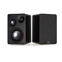AVCOM 3-Way Active Bookshelf Speaker Pair, Charcoal Black