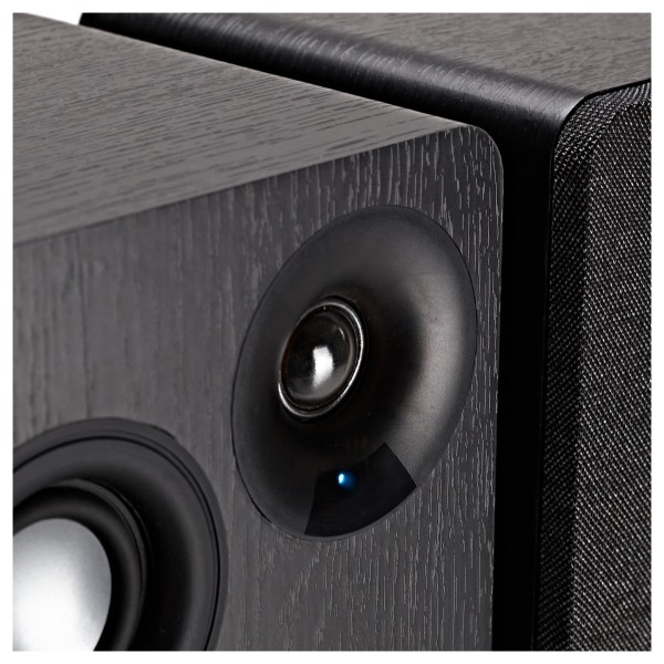 AVCOM 3-Way Active Bookshelf Speaker Pair, Charcoal Black