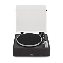 AVCOM All-in-One Bluetooth Turntable, Charcoal Black