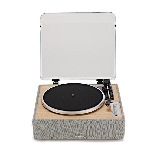 AVCOM All-in-One Bluetooth Turntable, Oak