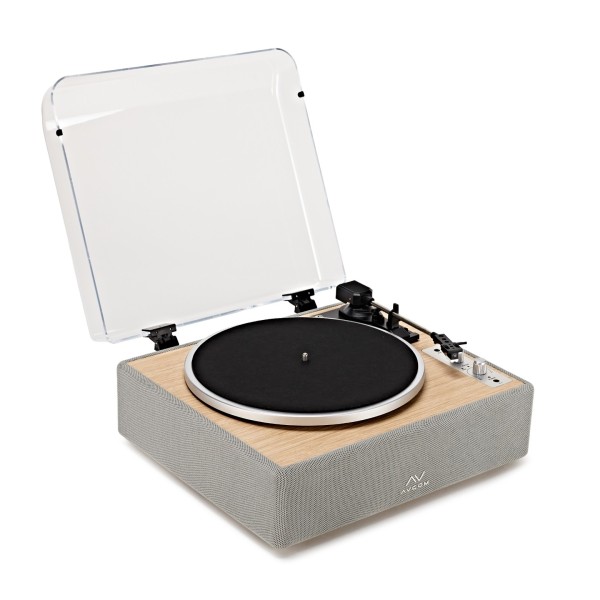 AVCOM All-in-One Bluetooth Turntable, Oak