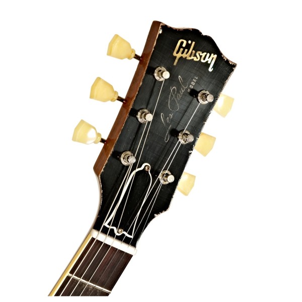 Gibson Custom 1959 Les Paul Standard Reissue Heavy Aged, Slow Iced Tea Fade #951668 - headstock