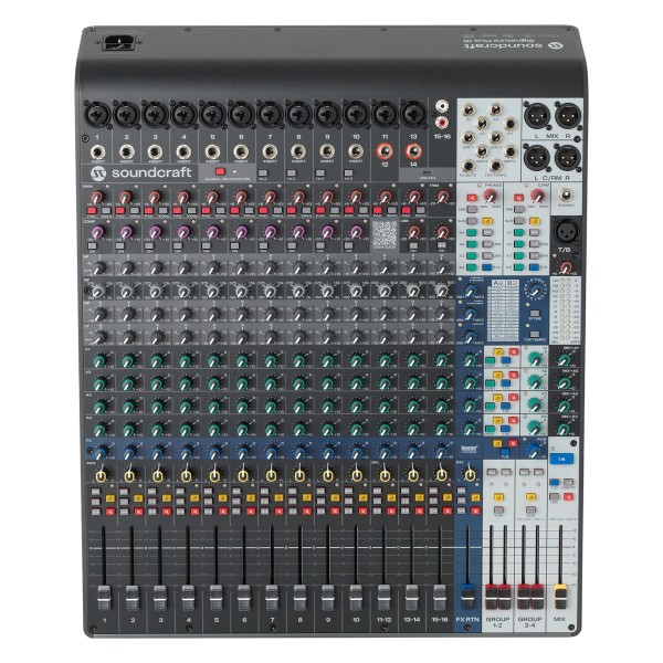 Soundcraft Signature Plus 16 Analog Mixer with Lexicon Effects and USB-C - Front