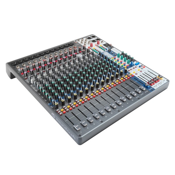 Soundcraft Signature Plus 16 Analog Mixer with Lexicon Effects and USB-C - Right Angle