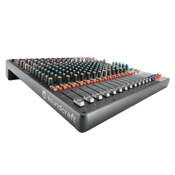 Soundcraft Signature Plus 16 Analog Mixer with Lexicon Effects and USB-C - Left Horizontal