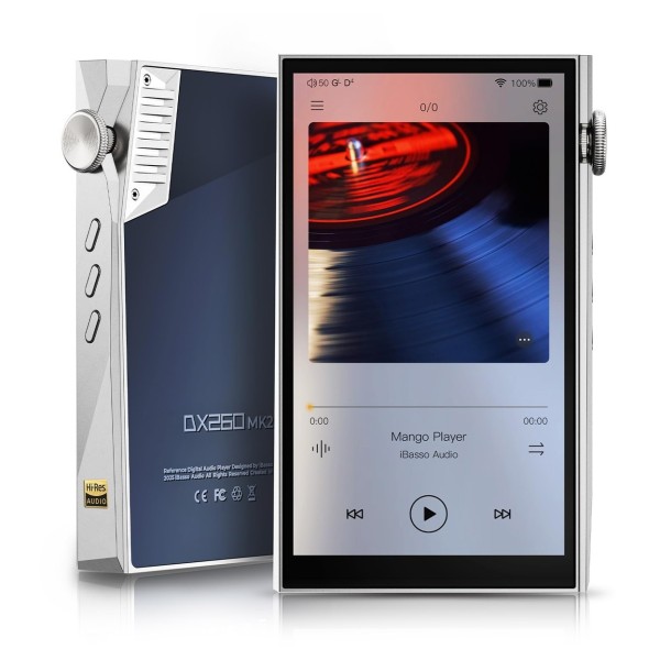 iBasso DX260 MK2 Digital Audio Player, White - Front-Back