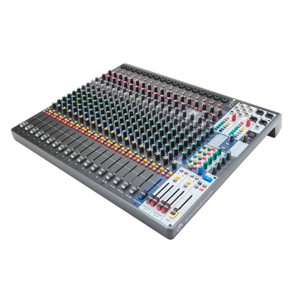 Soundcraft Signature Plus 22 Analog Mixer with Lexicon Effects and USB-C - Right Angle