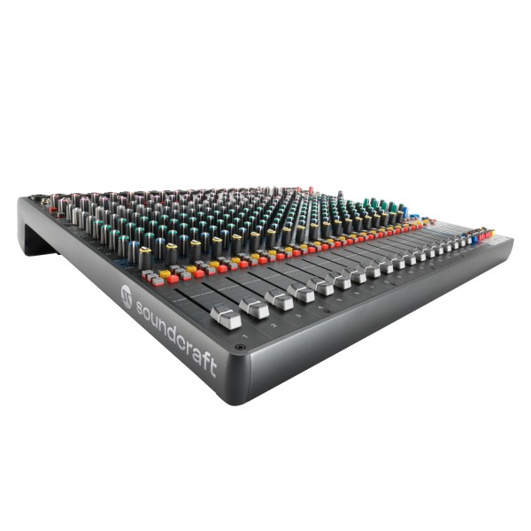 Soundcraft Signature Plus 22 Analog Mixer with Lexicon Effects and USB-C - Left Horizontal