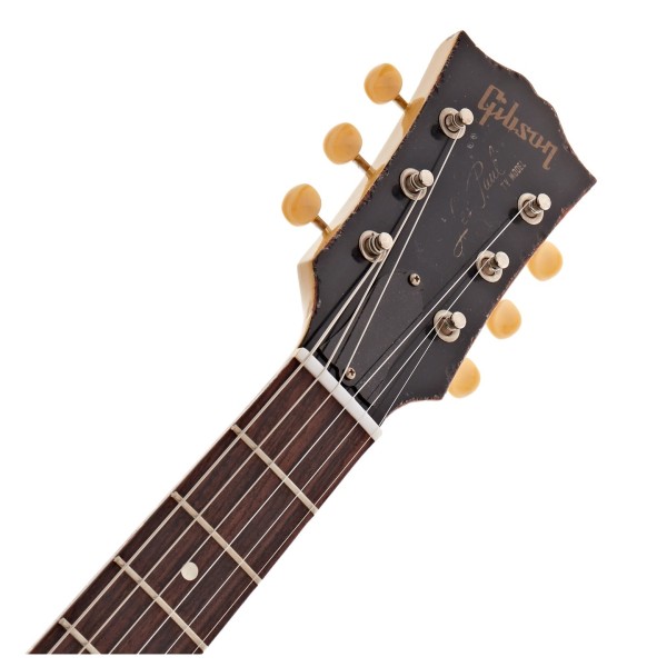 Gibson Custom 1960 Les Paul Junior Double Cut Reissue Ultra Heavy Aged​, TV Yellow #06019 - headstock