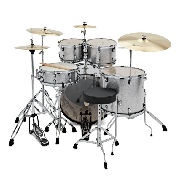 Premier Revolution 22" 5pc Drum Kit Bundle, Gunmetal Sparkle
