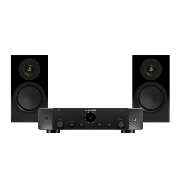 Marantz Model 70 Amplifier and Monitor Audio Silver 50 8G Speakers Hi-Fi Bundle, Gloss Black - main 
