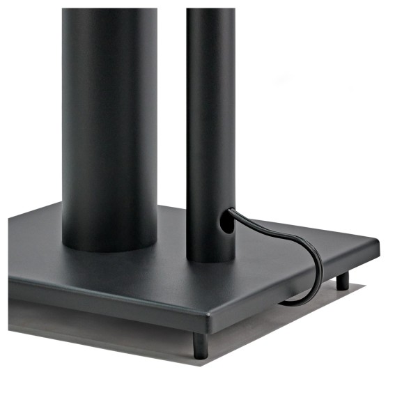 AVCOM 600mm Speaker Stands, Black - Image showing cable management column, base