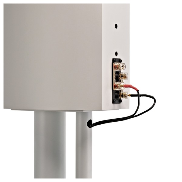 AVCOM 600mm Speaker Stands, White - Image showing cable management column, top