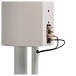 AVCOM 600mm Speaker Stands, White - Image showing cable management column, top