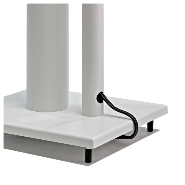AVCOM 600mm Speaker Stands, White - Image showing cable management column, base