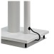 AVCOM 600mm Speaker Stands, White - Image showing cable management column, base