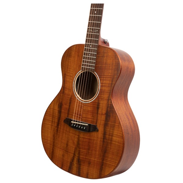 Ferndale Gam3-e-k-k Electro Solid Koa Top Koa Back And Sides - body angle 