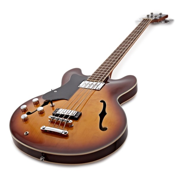 Hartwood Revival Left Handed Bass Guitar, Sunburst