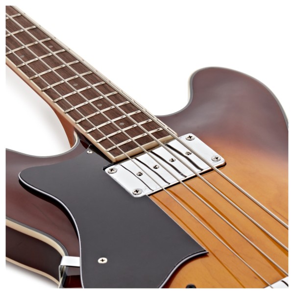 Hartwood Revival Left Handed Bass Guitar, Sunburst
