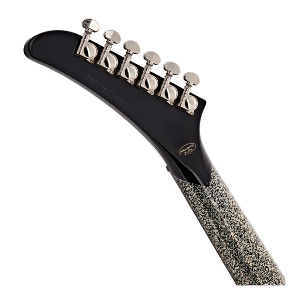 Epiphone Lzzy Hale Explorer Custom, Black Diamond Holographic Sparkle - back of headstock