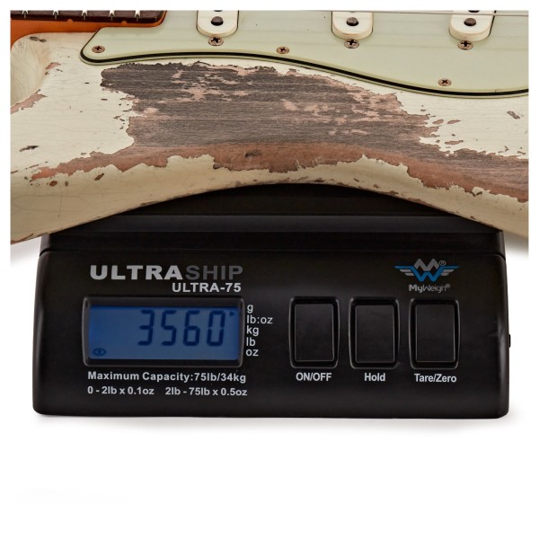 Fender Custom Shop Limited Edition 62/63 Stratocaster Super Heavy Relic, Tomatillo Green - weight shot