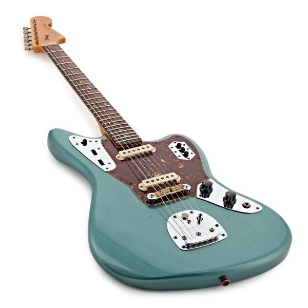 Fender Custom Shop 2026 Time Machine Series '63 Jaguar JRN, S Faded Sherwood Green Metallic - angled shot
