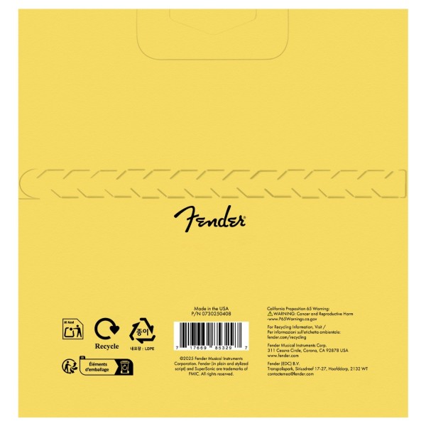 Fender SuperSonic 250M Guitar Strings, Nickel-Plated Steel, Ball End, Gauges .011-.049 - back