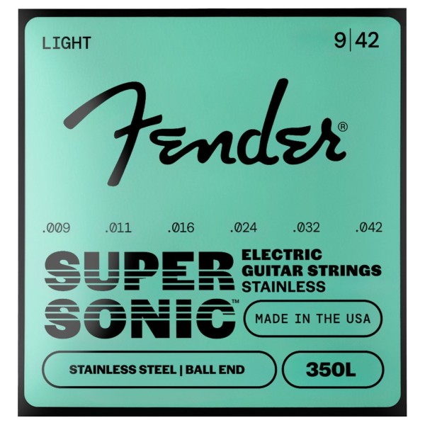 Fender SuperSonic 350L Guitar Strings, Stainless Steel, Ball End, Gauges .009-.042