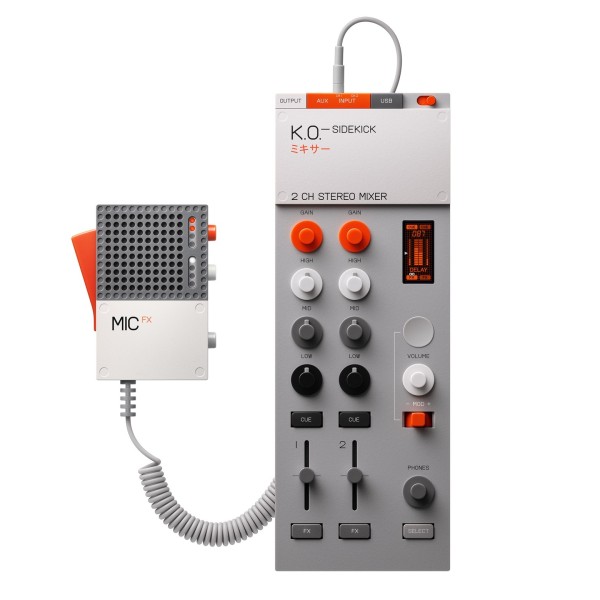 Teenage Engineering EP-136 K.O. Sidekick 2 Channel Stereo Mixer with  EP-2350 FX Microphone - Bundle
